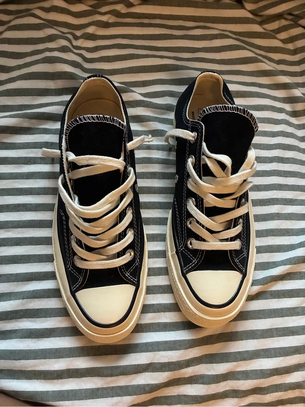 Classic Black Converse Low-Top Sneakers with White Accents